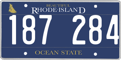 RI license plate 187284