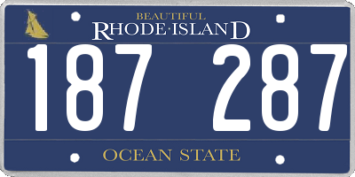 RI license plate 187287