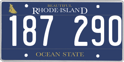 RI license plate 187290