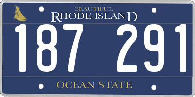 RI license plate 187291