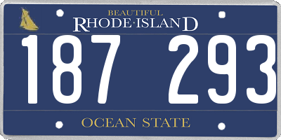 RI license plate 187293
