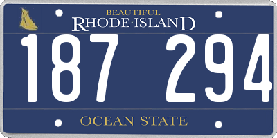 RI license plate 187294