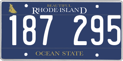 RI license plate 187295
