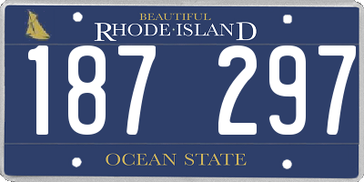 RI license plate 187297