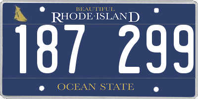 RI license plate 187299