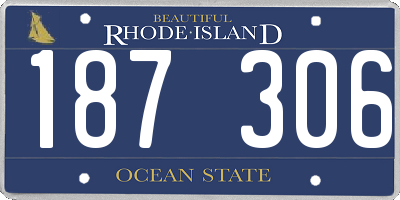 RI license plate 187306