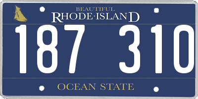 RI license plate 187310