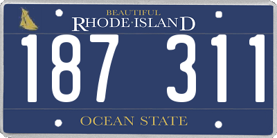 RI license plate 187311
