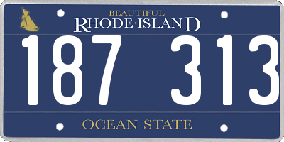 RI license plate 187313