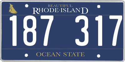 RI license plate 187317