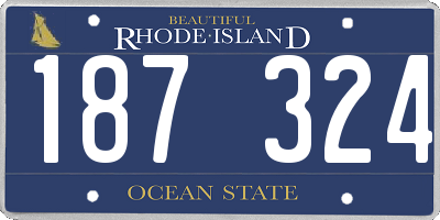 RI license plate 187324