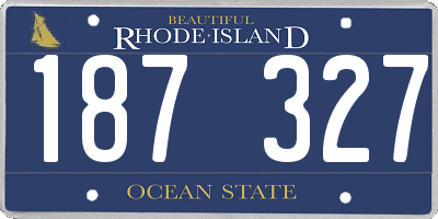 RI license plate 187327