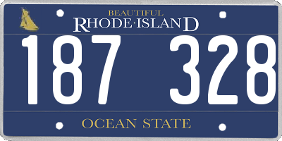 RI license plate 187328
