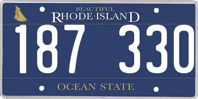RI license plate 187330