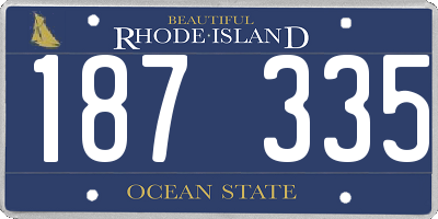 RI license plate 187335