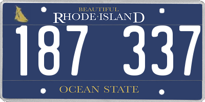 RI license plate 187337