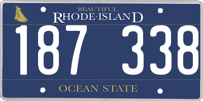 RI license plate 187338