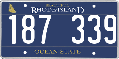 RI license plate 187339