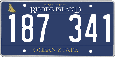 RI license plate 187341