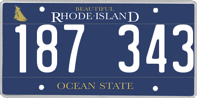 RI license plate 187343