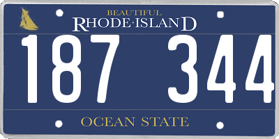 RI license plate 187344