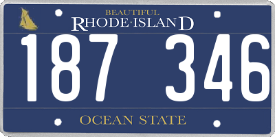 RI license plate 187346