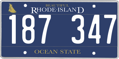 RI license plate 187347
