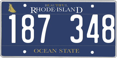 RI license plate 187348