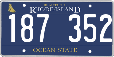 RI license plate 187352