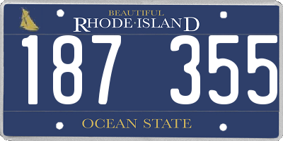 RI license plate 187355