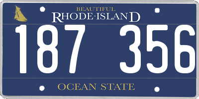 RI license plate 187356