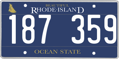 RI license plate 187359