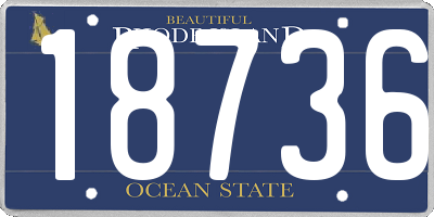RI license plate 18736
