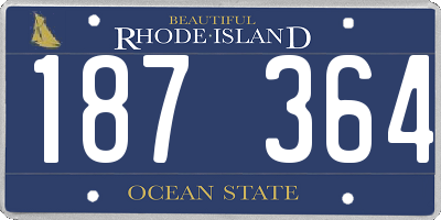 RI license plate 187364