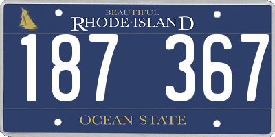 RI license plate 187367