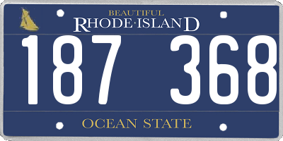 RI license plate 187368