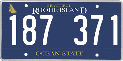 RI license plate 187371