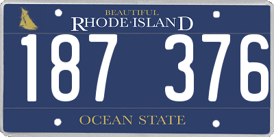 RI license plate 187376