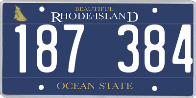 RI license plate 187384
