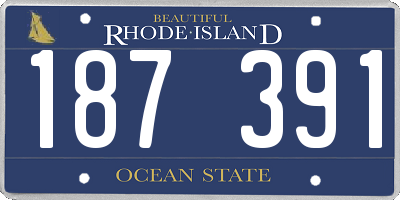 RI license plate 187391