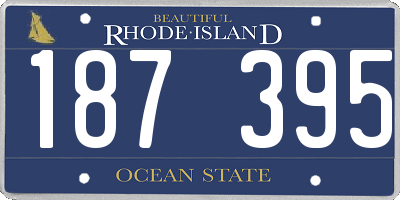 RI license plate 187395