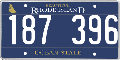 RI license plate 187396