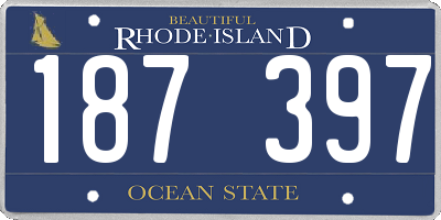 RI license plate 187397