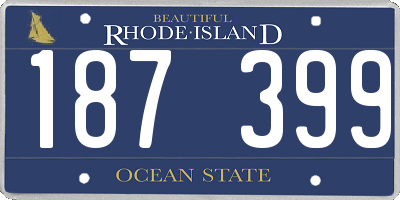 RI license plate 187399