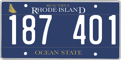 RI license plate 187401