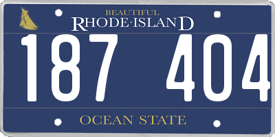 RI license plate 187404