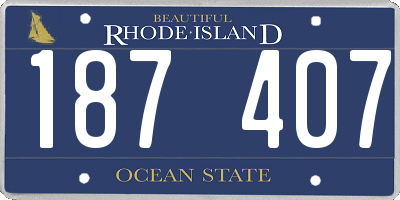 RI license plate 187407