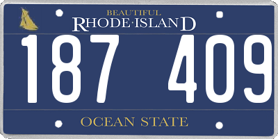 RI license plate 187409