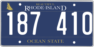 RI license plate 187410