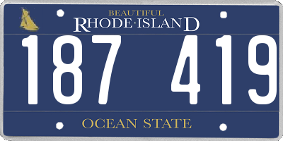 RI license plate 187419
